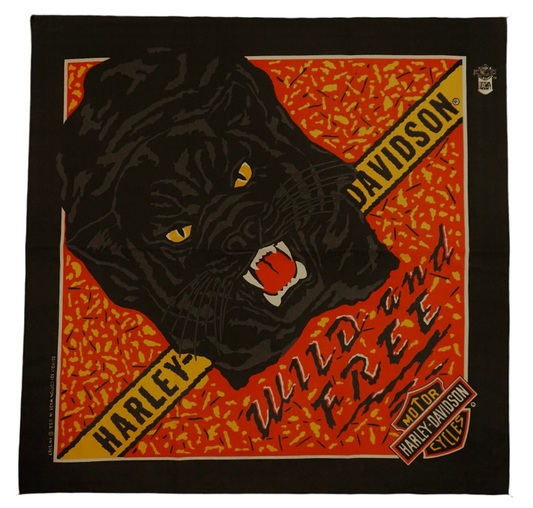 80's Vintage Harley Panther Bandana